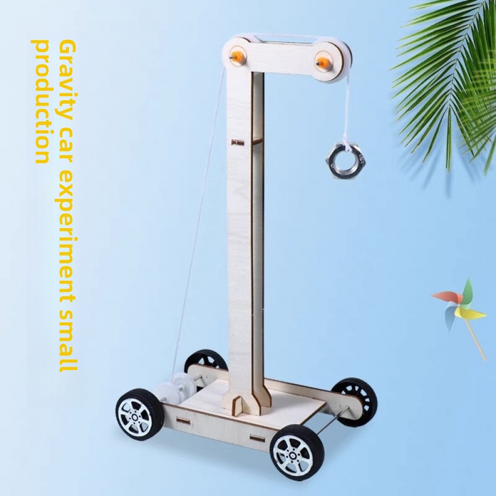 Gravity Potential Energy Car - 3D Wooden Puzzle Kit by makenfun