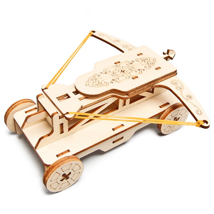 Handmade Wooden Chariot - 3D Wooden Puzzle Kit by makenfun