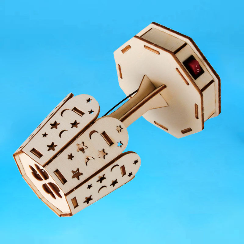 New Handmade Table Lamp - 3D Wooden Puzzle Kit by makenfun