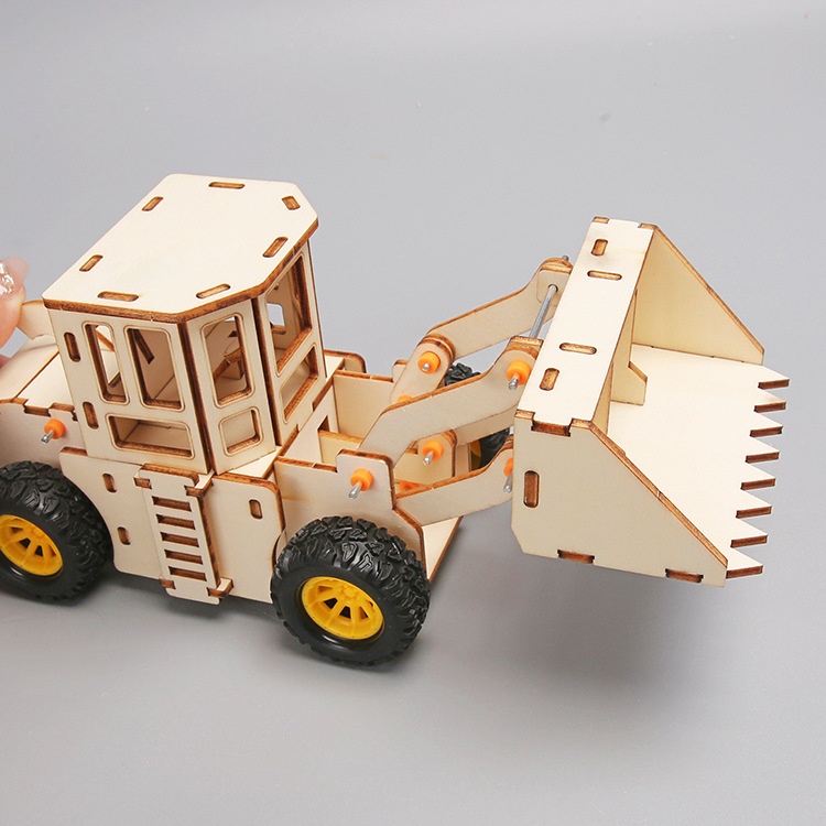 DIY Handcraft Bulldozer - 3D Wooden Puzzle Kit by makenfun