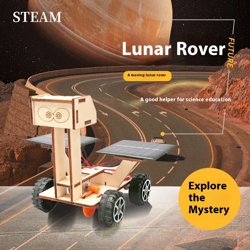 Solar Moon Exploration Rover - 3D Wooden Puzzle Kit by makenfun