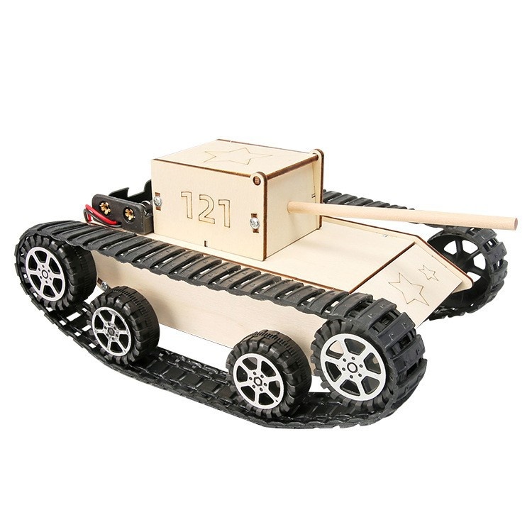 DIY Electric Tank - 3D Wooden Puzzle Kit by makenfun