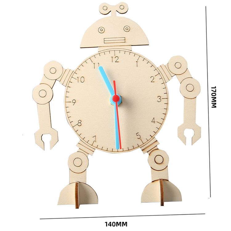 DIY Homemade Clock - 3D Wooden Puzzle Kit by makenfun