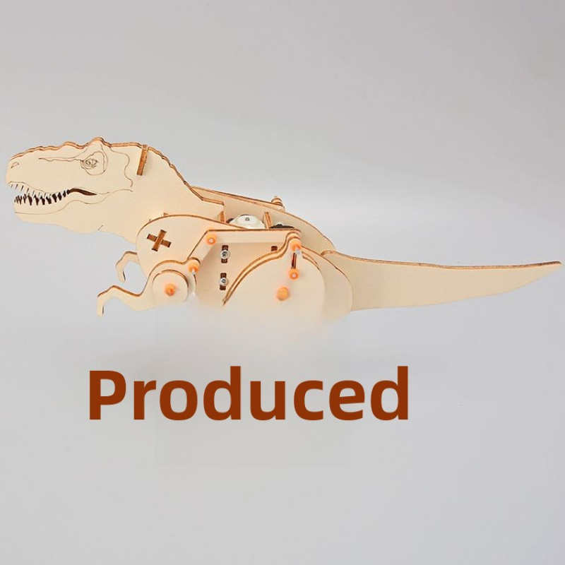 Electric Mechanical Tyrannosaurus Rex DIY - 3D Wooden Puzzle Kit by makenfun