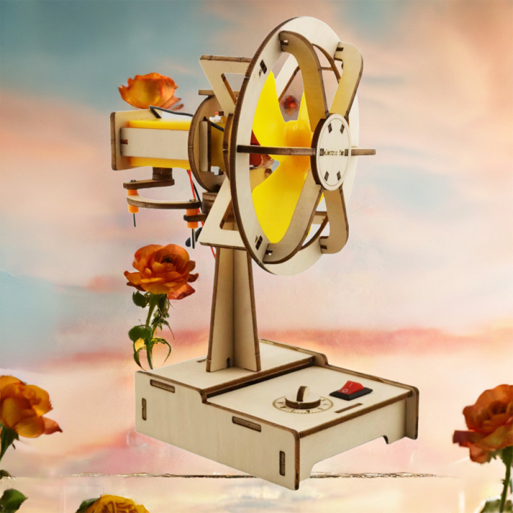 DIY Wooden Fan - 3D Wooden Puzzle Kit by makenfun