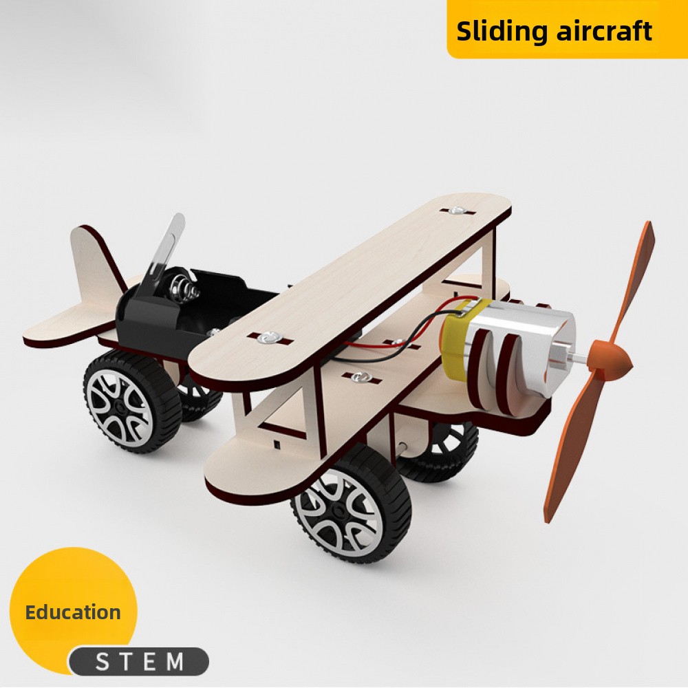 Children's Taxiing Aircraft DIY - 3D Wooden Puzzle Kit by makenfun