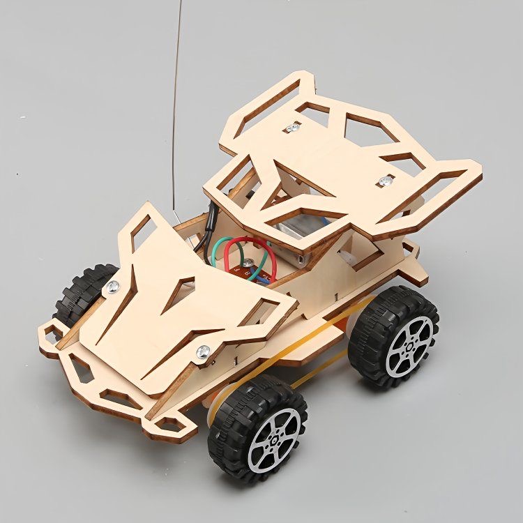 Wooden RC Car - 3D Wooden Puzzle Kit by makenfun