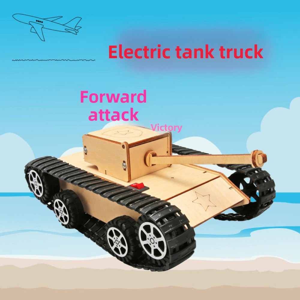 Wooden assembled remote control tank vehicle - 3D Wooden Puzzle Kit by makenfun