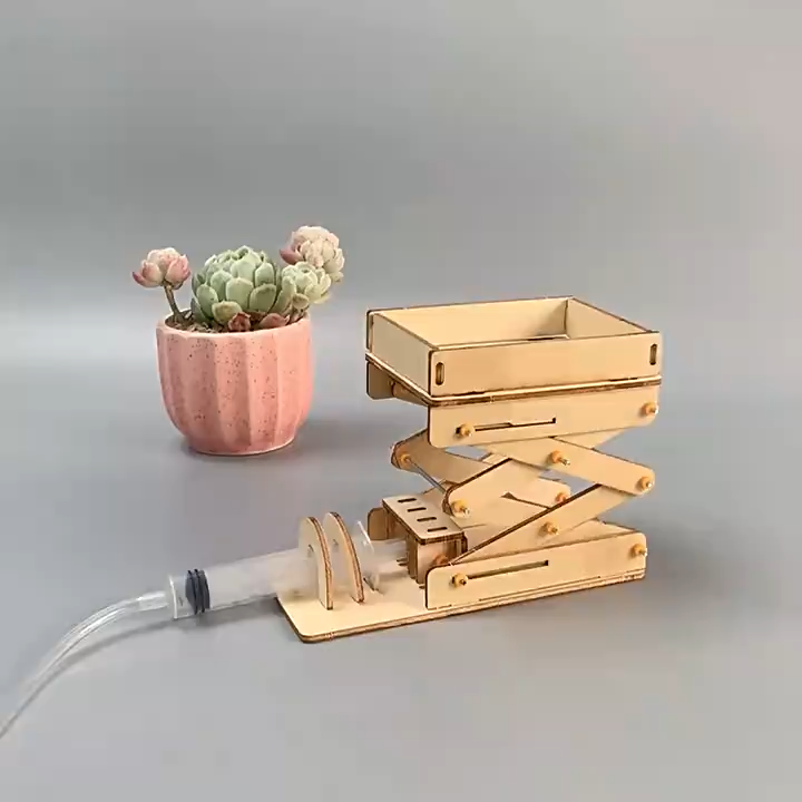 DIY Wooden Hydraulic Lift Platform