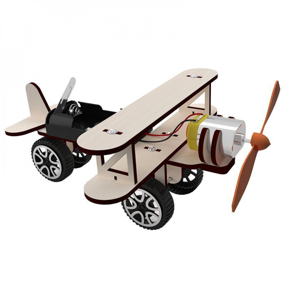 Children's Taxiing Aircraft DIY - 3D Wooden Puzzle Kit by makenfun