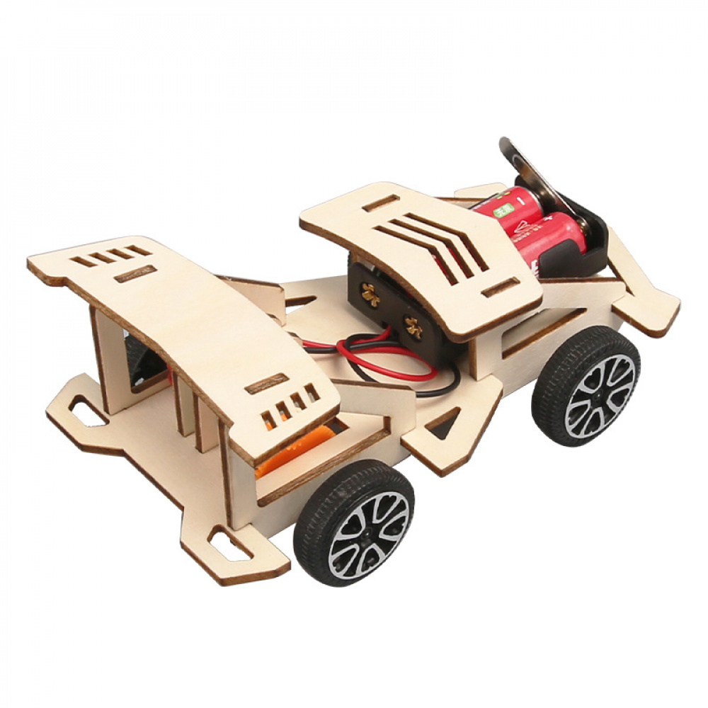 Electric Racing Car - 3D Wooden Puzzle Kit by makenfun
