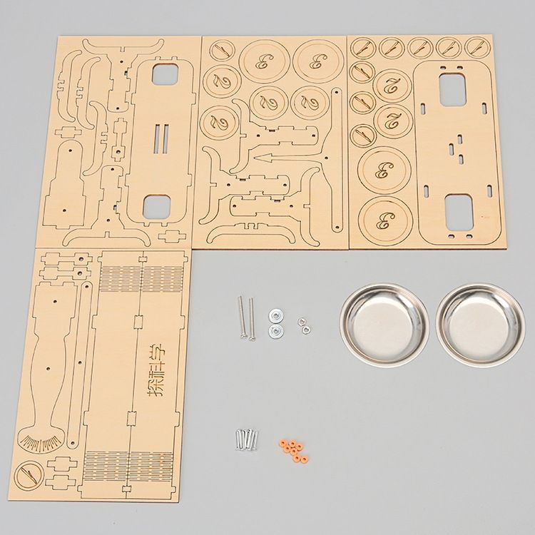 Tray Balance Scale - 3D Wooden Puzzle Kit by makenfun