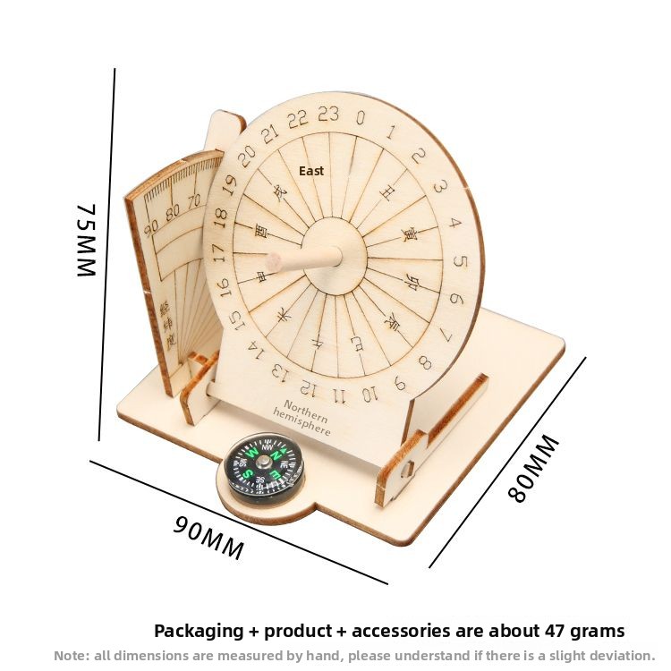 DIY Ancient Timepiece Clock - 3D Wooden Puzzle Kit by makenfun