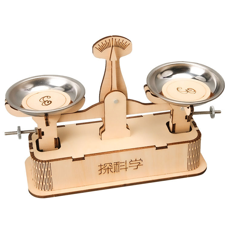 Tray Balance Scale - 3D Wooden Puzzle Kit by makenfun