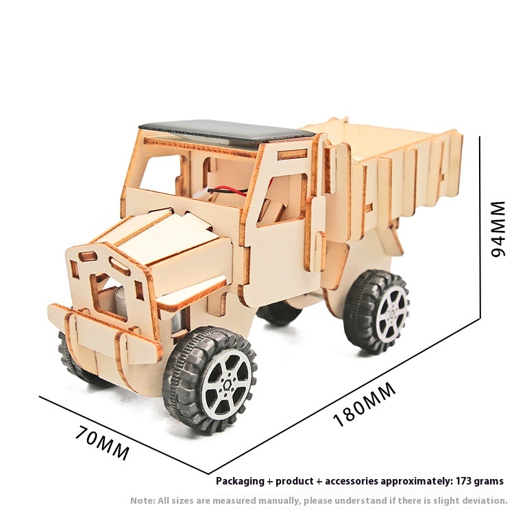 Solar Truck - 3D Wooden Puzzle Kit by makenfun
