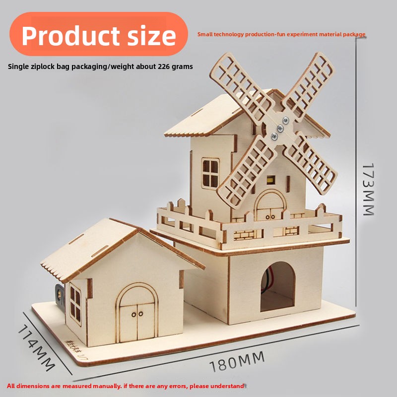 DIY Windmill - 3D Wooden Puzzle Kit by makenfun