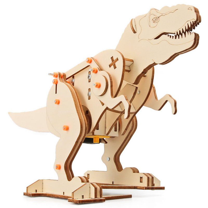 Electric Mechanical Tyrannosaurus Rex DIY - 3D Wooden Puzzle Kit by makenfun