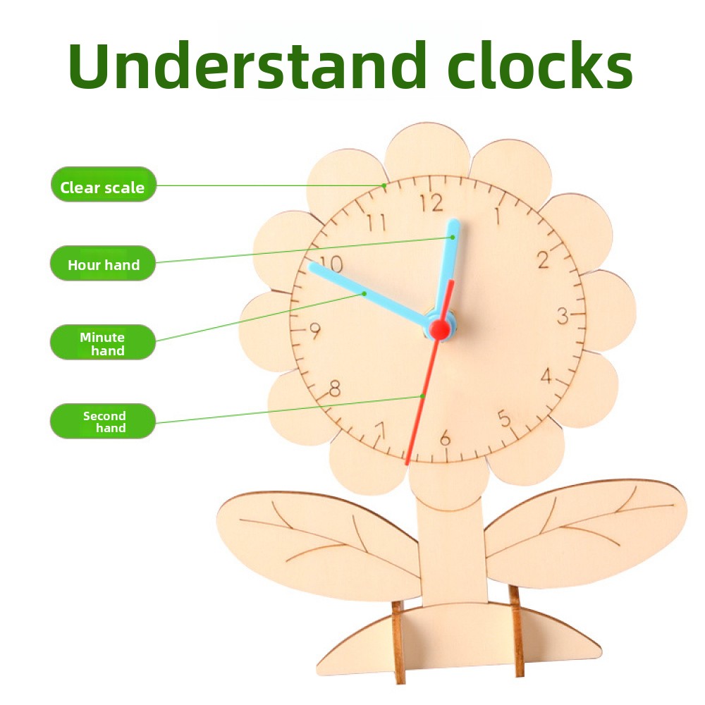 DIY Homemade Clock - 3D Wooden Puzzle Kit by makenfun