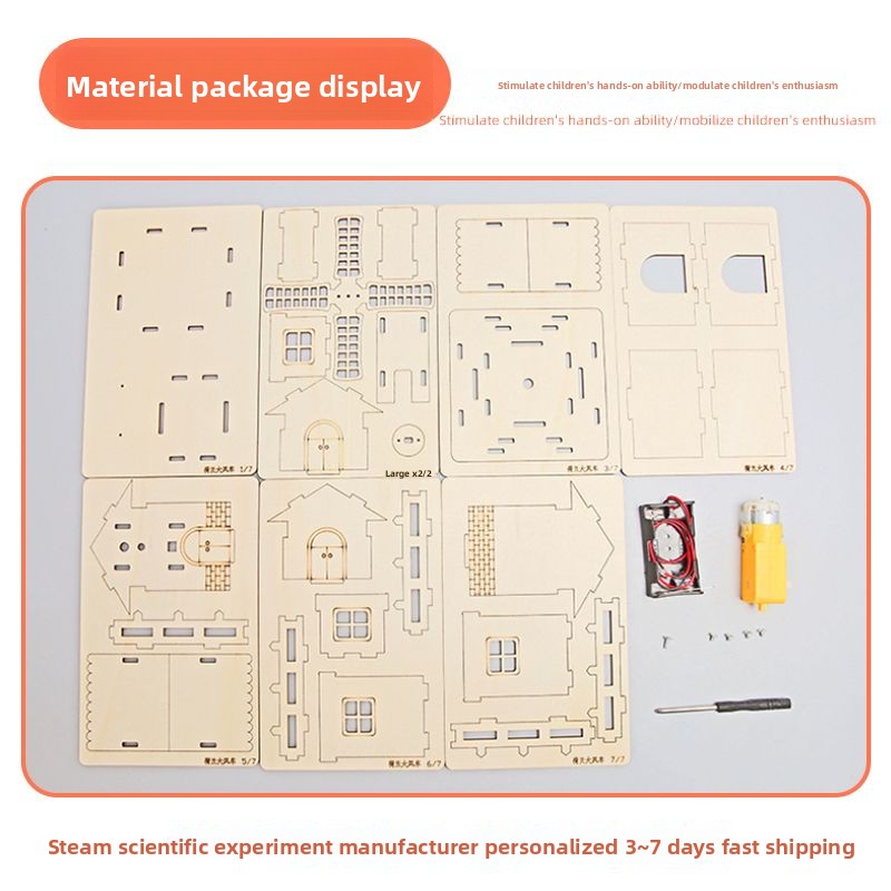 DIY Windmill - 3D Wooden Puzzle Kit by makenfun