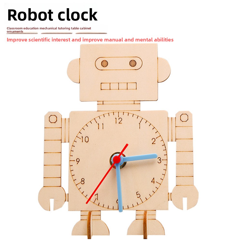 DIY Homemade Clock - 3D Wooden Puzzle Kit by makenfun