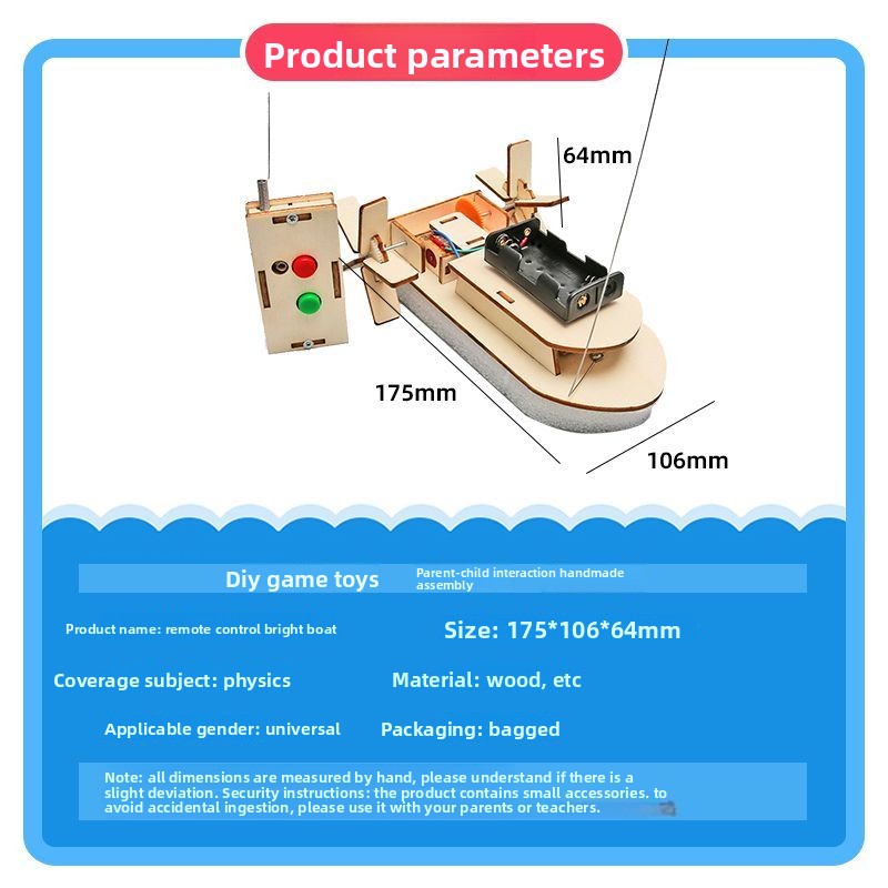 DIY Remote Control Paddle Boat - 3D Wooden Puzzle Kit by makenfun