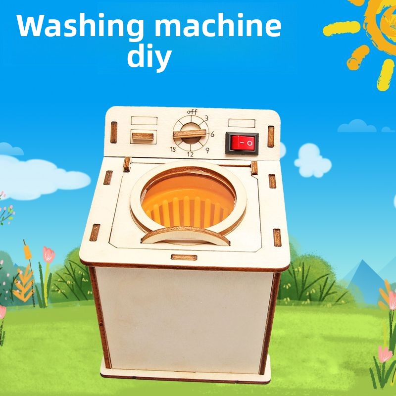 Washing Machine Drum DIY - 3D Wooden Puzzle Kit by makenfun