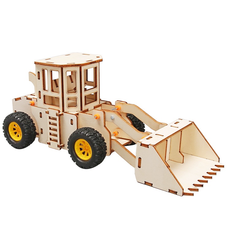 DIY Handcraft Bulldozer - 3D Wooden Puzzle Kit by makenfun