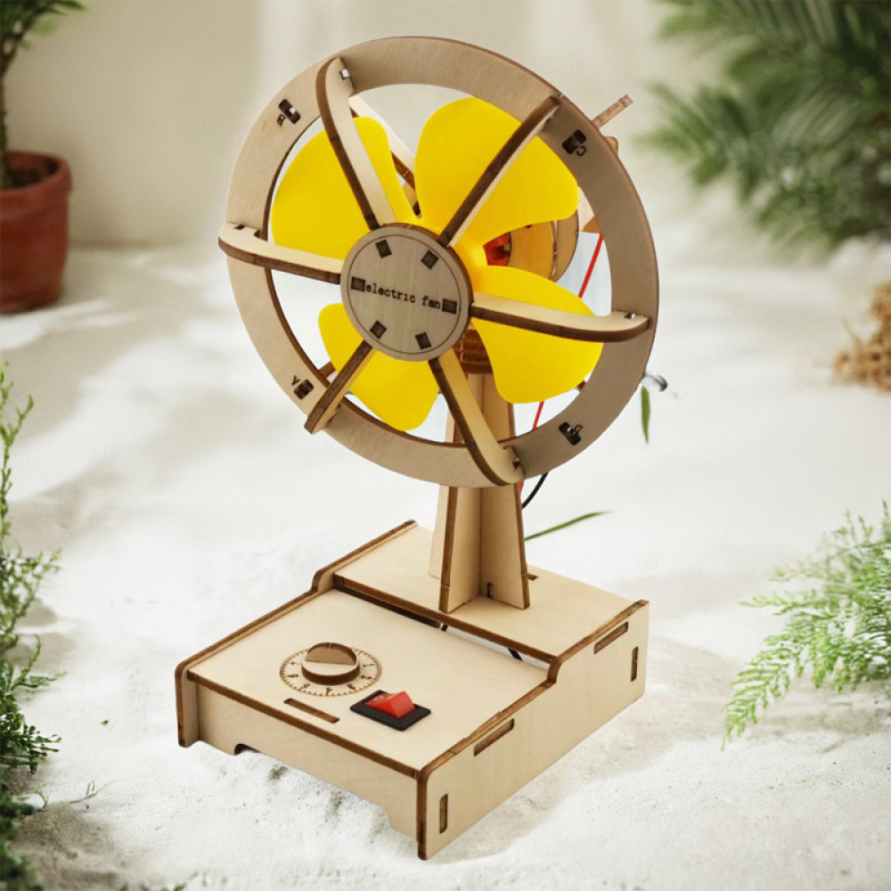 DIY Wooden Fan - 3D Wooden Puzzle Kit by makenfun