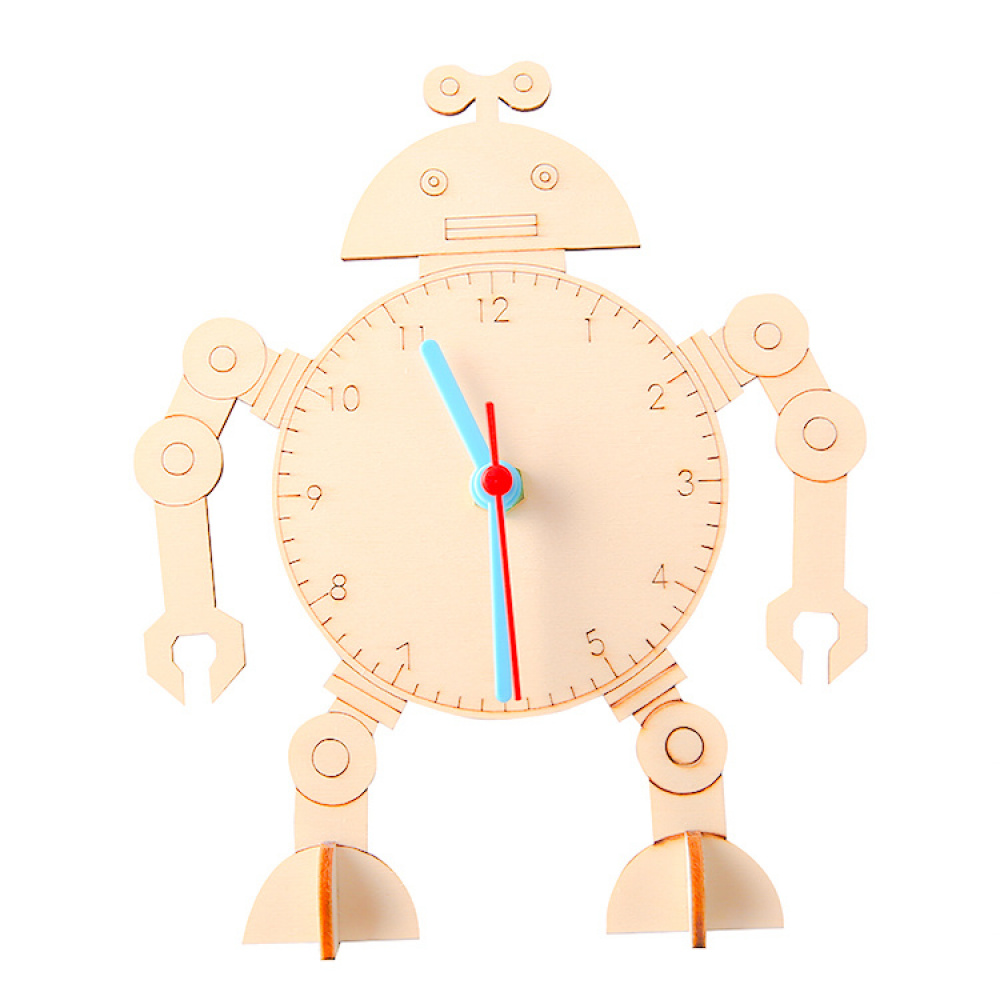 DIY Homemade Clock - 3D Wooden Puzzle Kit by makenfun