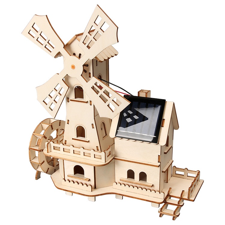 Solar Cabin - 3D Wooden Puzzle Kit by makenfun