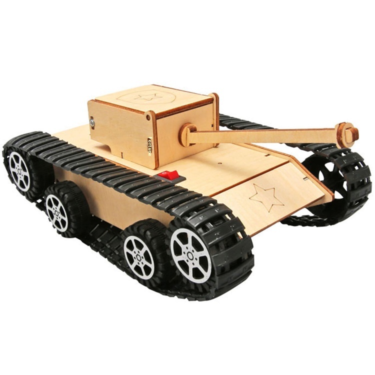 DIY Electric Tank - 3D Wooden Puzzle Kit by makenfun