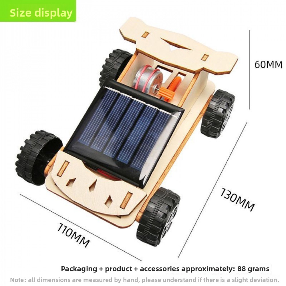 Solar-Powered Toy Car - 3D Wooden Puzzle Kit by makenfun