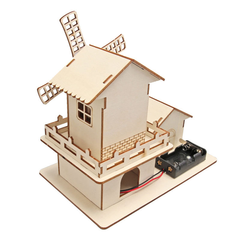 DIY Windmill - 3D Wooden Puzzle Kit by makenfun