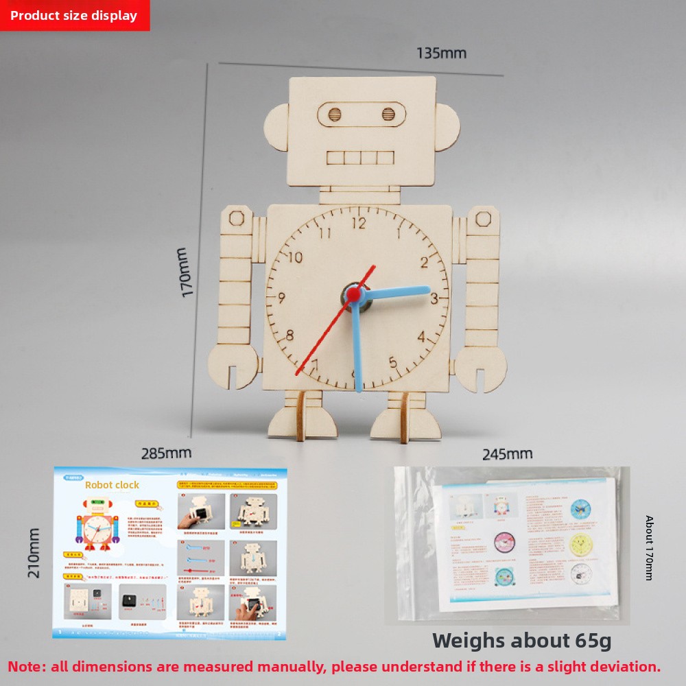 DIY Homemade Clock - 3D Wooden Puzzle Kit by makenfun