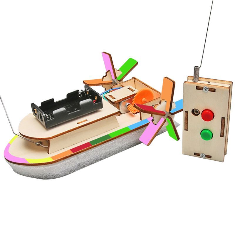 DIY Remote Control Paddle Boat - 3D Wooden Puzzle Kit by makenfun