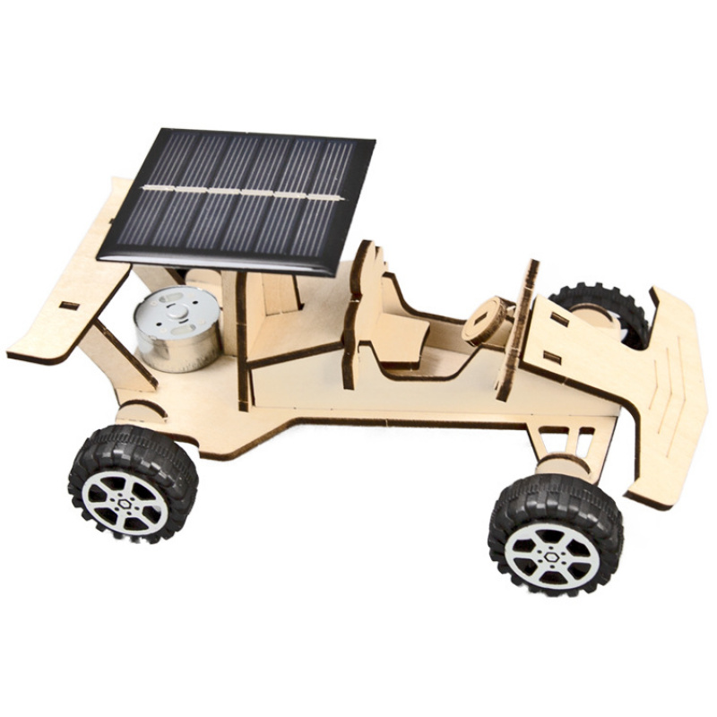 Solar Powered Racing Car 2 - 3D Wooden Puzzle Kit by makenfun