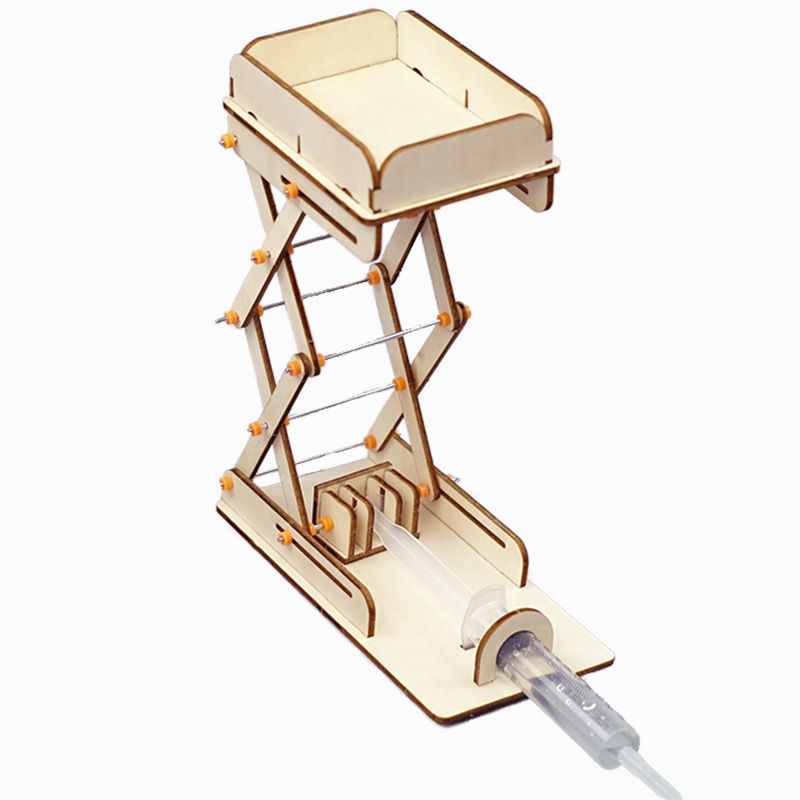 DIY Wooden Hydraulic Lift Platform - 3D Wooden Puzzle Kit by makenfun