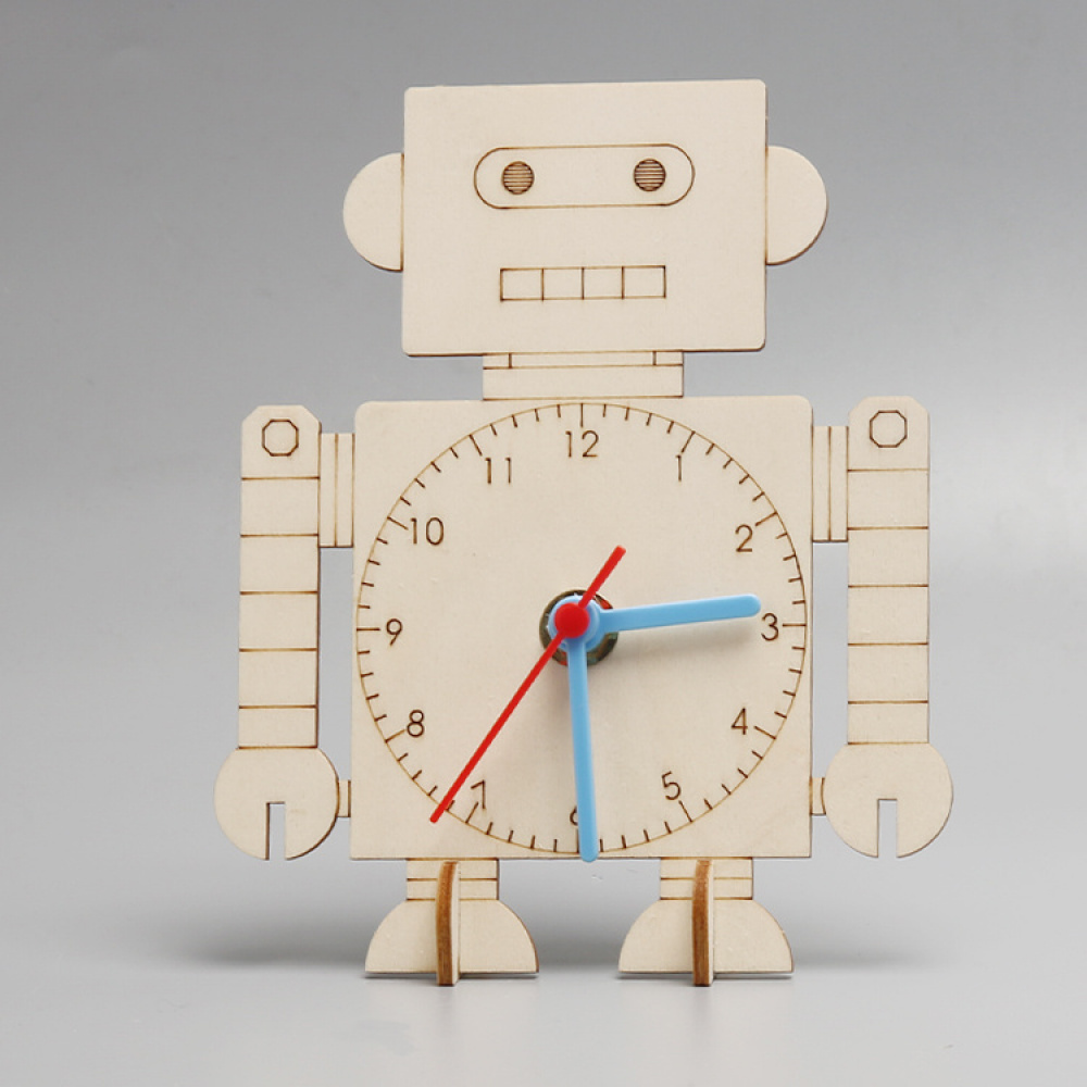 DIY Homemade Clock - 3D Wooden Puzzle Kit by makenfun