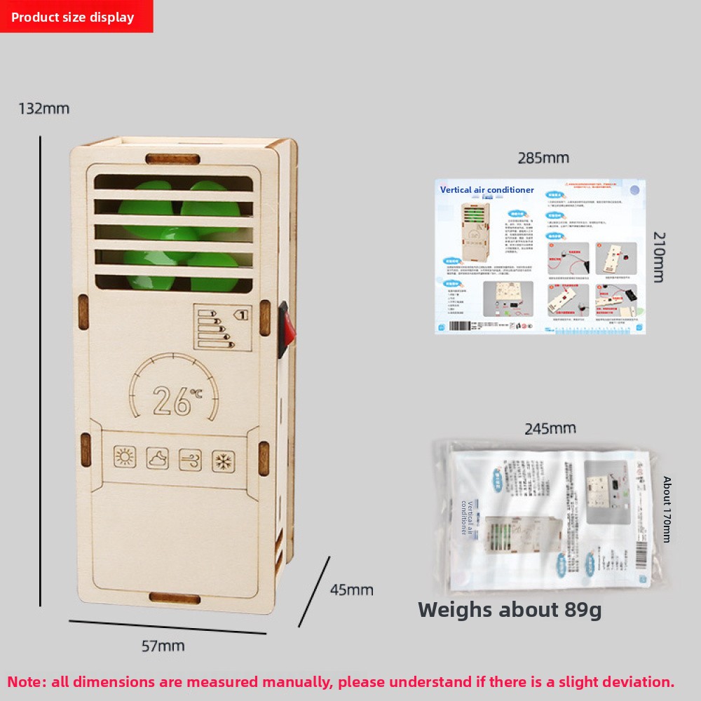 DIY Air Conditioner Miniature Creation - 3D Wooden Puzzle Kit by makenfun
