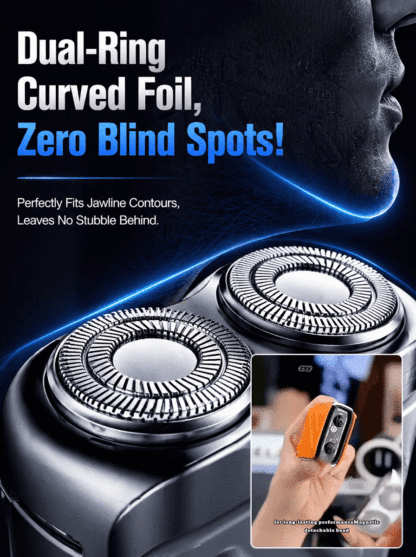 Rotary Dual-Ring Electric Shaver