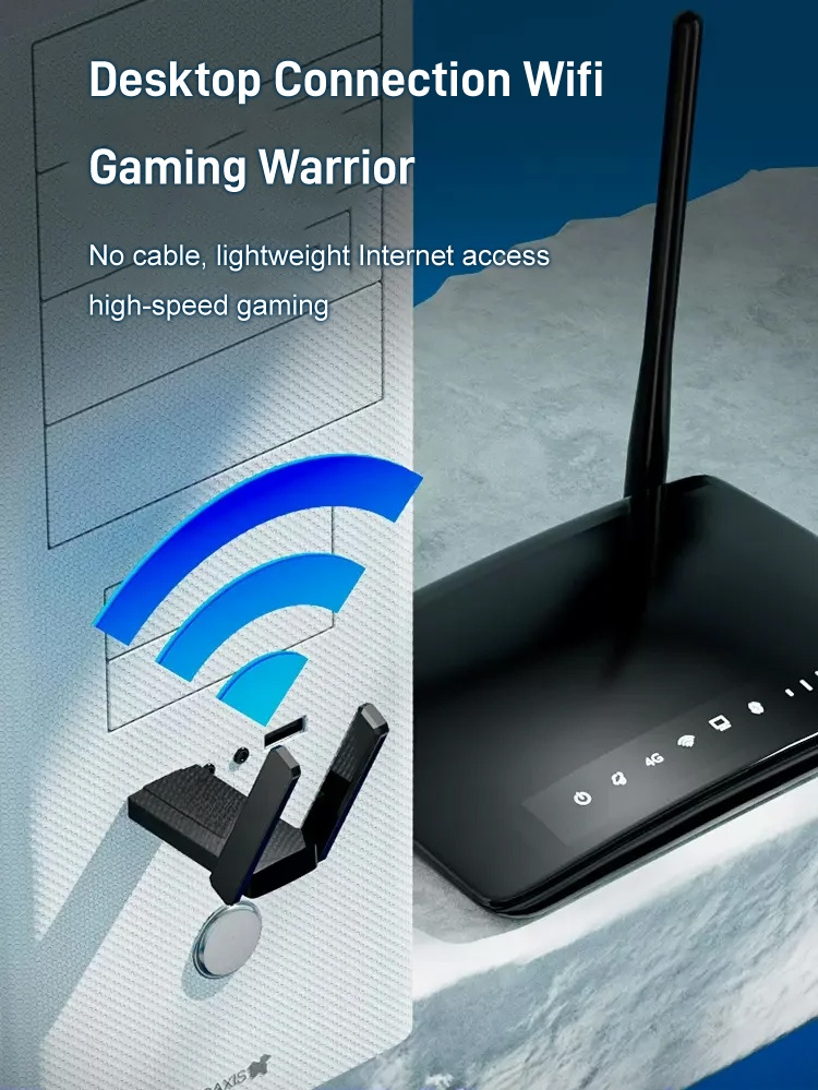  【Super Speedy】1300M Dual-Band Plug-and-Play Wireless Network Card