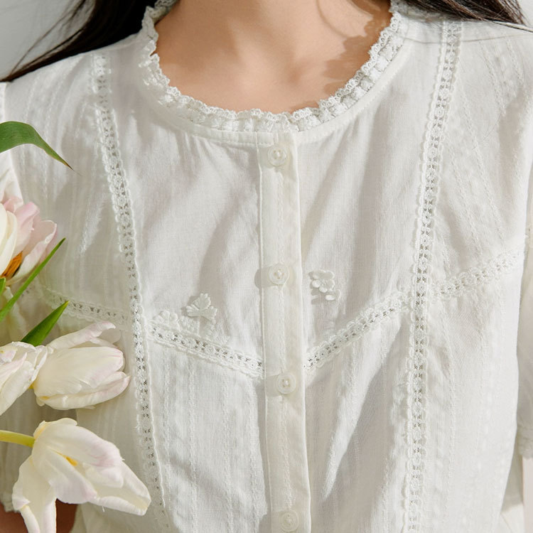 Summer women's new romantic short-sleeved temperament shirt