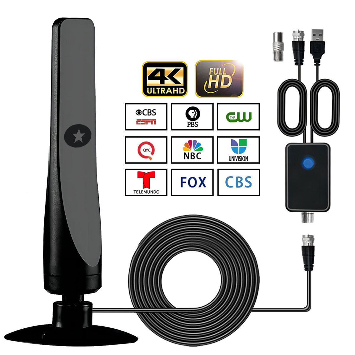 2026 High Gain Standing Suction Cup Digital TV Antenna