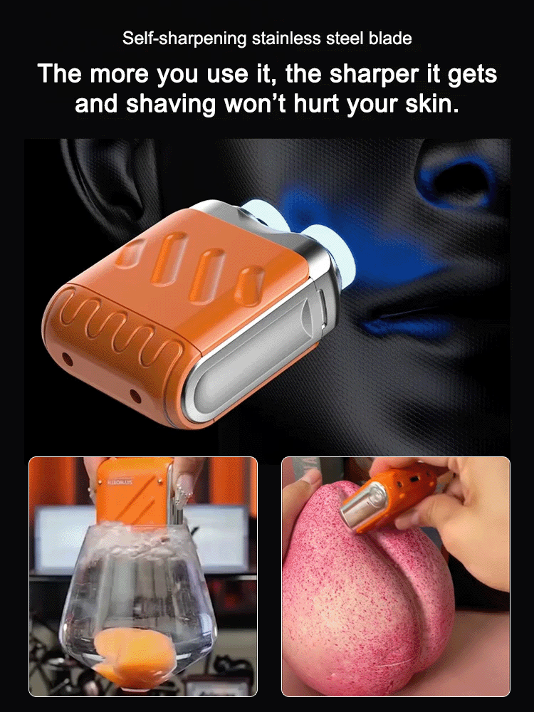 New mini electric shaver, portable with long battery life, men's household rechargeable dual-head ra