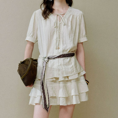 Simple commuting new loose short-sleeved shirt