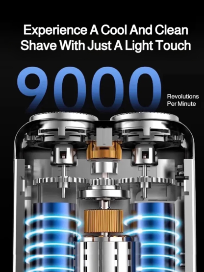 New mini electric shaver, portable with long battery life, men's household rechargeable dual-head ra