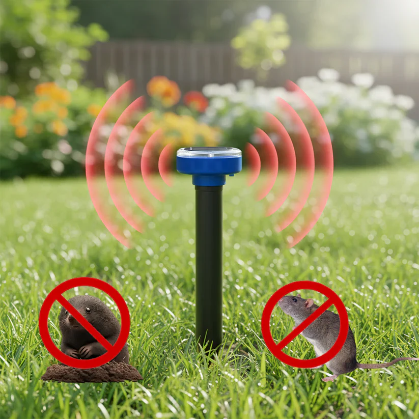 【Completely Eliminate Pests】Solar Powered Garden Rodent Repeller