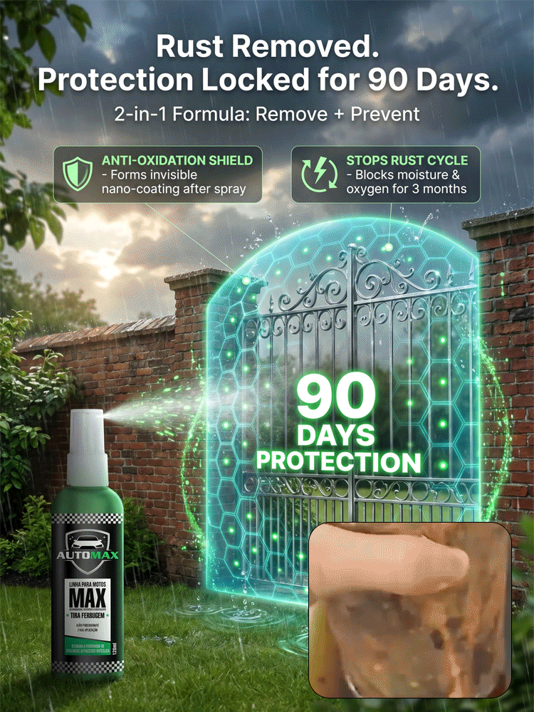 2-in-1 MAX Rust Remover Spray 🛠️ 【Instant Rust Eraser】