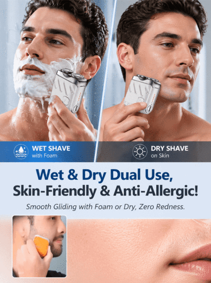 Rotary Dual-Ring Electric Shaver
