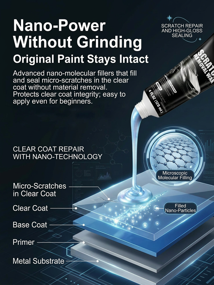 🚗Scratch Eraser: Deep Repair Wax for Car Paint Scratches